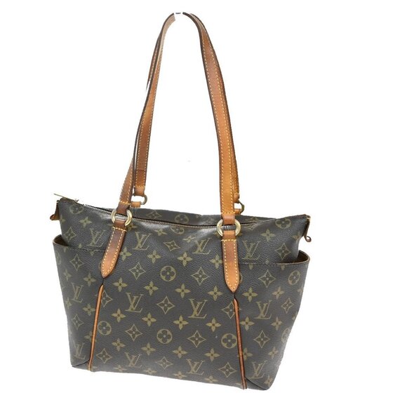LOUIS VUITTON Logo Totally PM Shoulder Bag Monogram Leather Brown - Picture 1 of 16